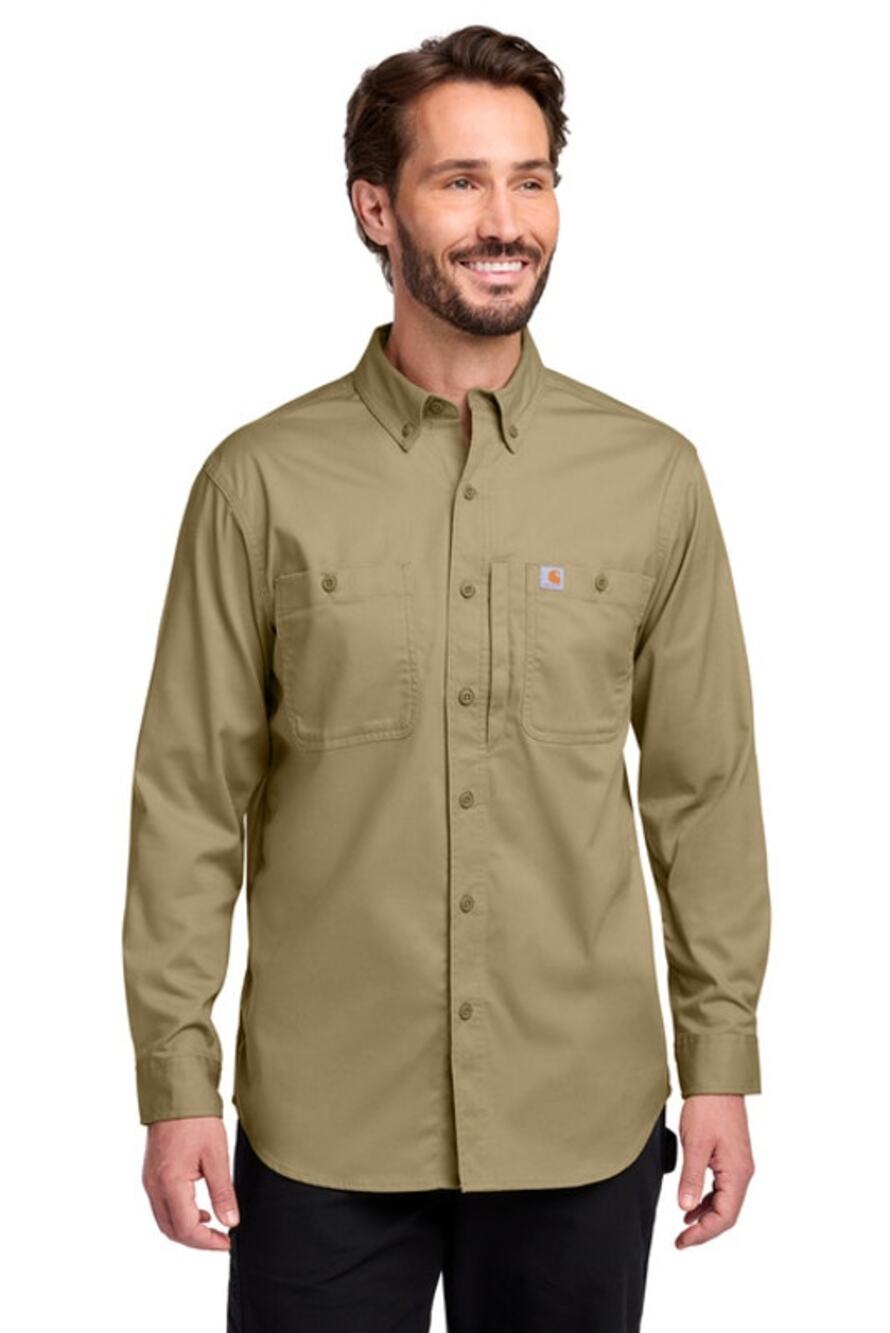 Carhartt Rugged Professional Series Long Sleeve brown Shirt Mens size 4XL